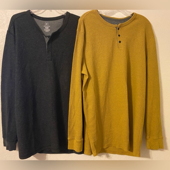 Four George Thermal Henley Shirts 2XL(50-52) - Picture 3 of 11